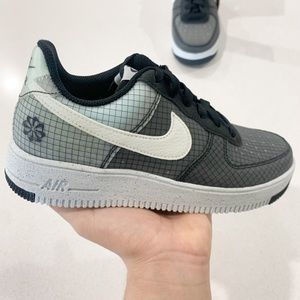 Like New Nike Air Force 1 Low Black Grey Sneakers, worn once